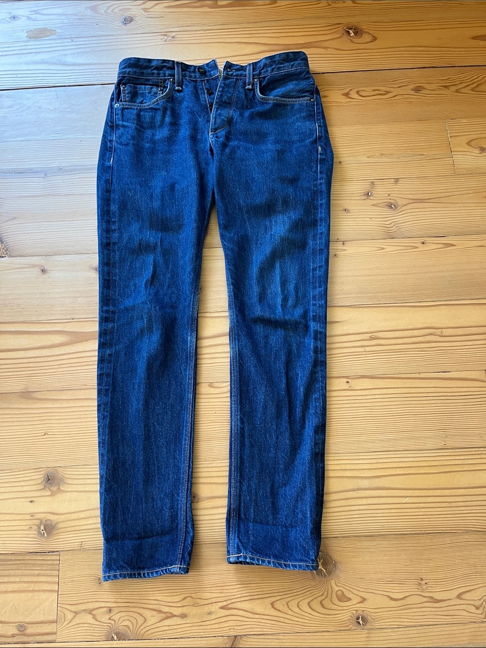 rag & bone Women's Slim Straight Jeans in Dark Blue